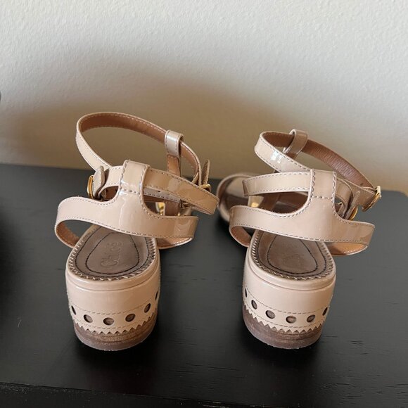 Chloé Nude patent leather sandals  Size EU 36.5 - Picture 5 of 9